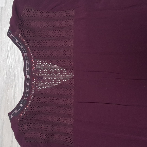 Artesia 3/4 sleeve Wine Goblet Boho Dress size large - Picture 8 of 9